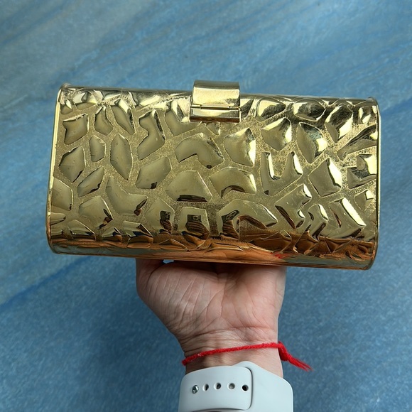Edie Parker Gold Clutch